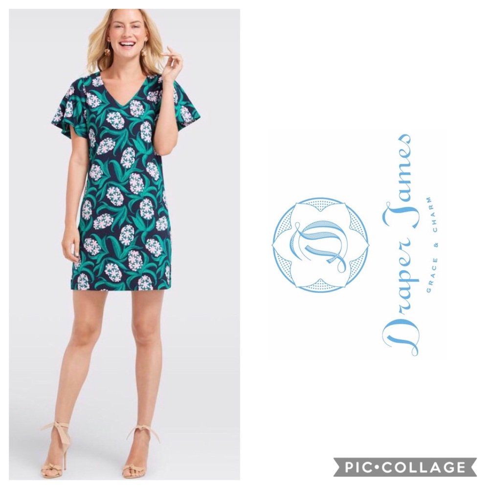 Draper James Hyacinth Ruffle Shirt Dress